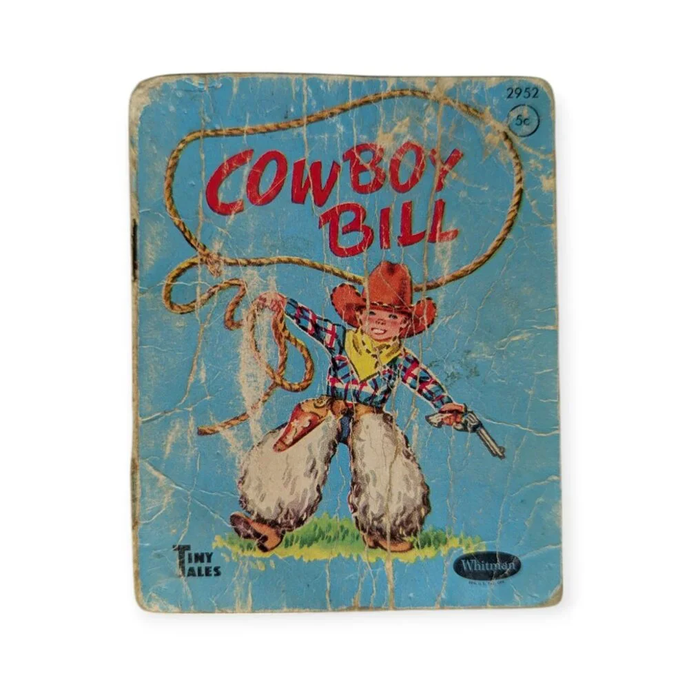 Vintage 1950 TINY TALES Book - Whitman Publishing - COWBOY BILL